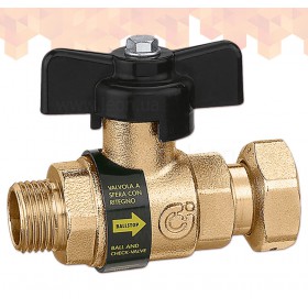 Caleffi 334 Ballstop кран зі зворотнім клапаном зовнішньє різьблення - накидна гайка