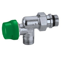 Caleffi 237 Dynamical хромований кутовий динамічний термостатичний реверсивний радіаторний клапан