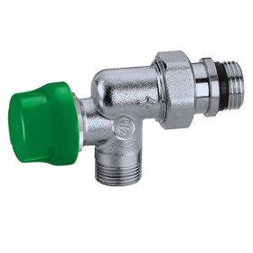 Caleffi 237 Dynamical хромований кутовий динамічний термостатичний реверсивний радіаторний клапан