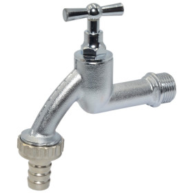Bonomi 357011 кран садовий з штуцером 1/2″ матовий хром
