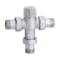 Caleffi 5217 регульовані термостатичні змішувачі з захистом від опіків, фільтром та зворотнім клапаном