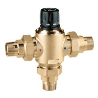 Caleffi 523 регульовані термостатичні змішувальні клапани зі змінним картриджем для централізованих систем опалення