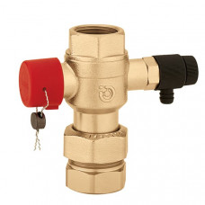 Caleffi 5580 запірний + зливний кран