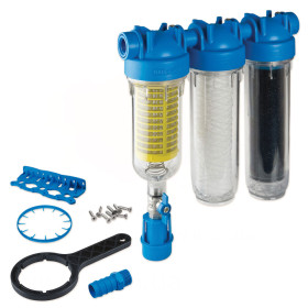 Atlas Filtri Hydra Rainmaster Trio LA Kit самопромивні багатоступінчасті фільтри для обробки дощової води з ключем та настінним кріпленням