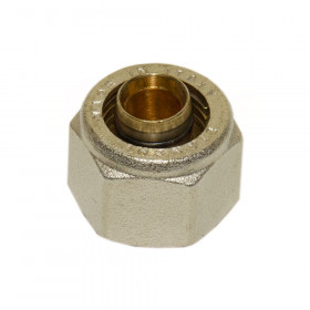 Bianchi 2190N D16х1/2″ гайки затискні нікельовані з ніпелем Ø16 х 1/2″EK для металопластикових труб