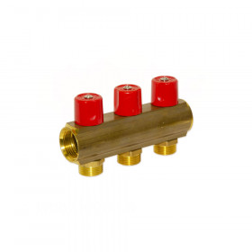 Bianchi 233E колектори розподільчі з вентилями, підключення 1″, виходи 3/4″ зовнішня різьба, міжосьова відстань 50 мм