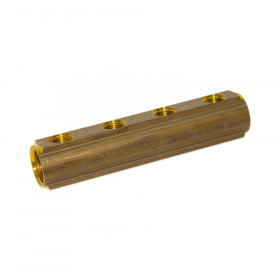 Bianchi 254A колектори латунні підключення 1″ з 4-ма виходами 1/2″ внутрішня різьба, вихід повітрявідводу 3/8", міжосьова відстань 50 мм