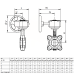 Brandoni J9.100 RM клапани міжфланцеві дросельні відсічні з редуктором та відцентрованим диском промислові з сірого чавуну