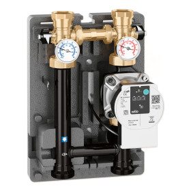 Caleffi 165641HE4 групи живлення високотемпературних контурів систем опалення з термометрами, відсікаючими клапанами та термоізоляцією