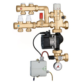Caleffi 182621A2L група регуляції панельної системи опалення з насосом та колектором на радіаторне опалення