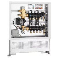 Caleffi 182 колекторний блок з насосом у шафі