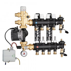 Caleffi 182 установки термостатичної регуляції з колектором, насосом та блоком регулювання