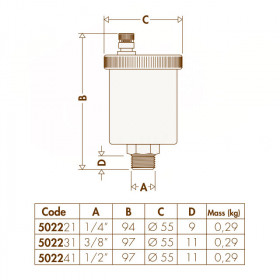 Caleffi 502241 Valcal