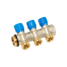 Carlo Poletti C323N12ZBOR Smart-Seal колектори нікельовані підключення 1″ з 3-ма виходами 3/4″ EK зовнішня різьба, міжосьова відстань 40 мм