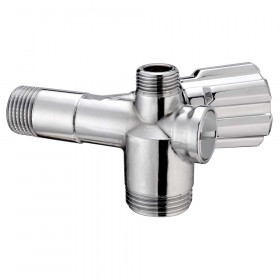 Albertoni D912285SD кран вентильний 1/2х3/8х3/4
