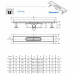 Uponor Aqua Ambient Silver лінійні душові трап-лотки довжина 600, 700, 800, 900 та 1000 мм