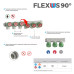 GF 6300.R8 Flexus 90° 1″ 3 виходи розподільчі колектори 90° для водопостачання з з вентилями та самоущільнюючим з'єднанням