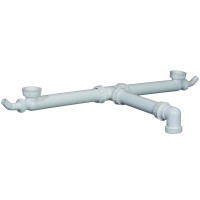 Ghidini 3195 трубка підключення подвійної мийки Т-подібна D40×1½″