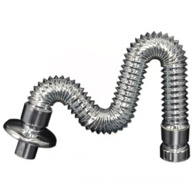 GoPlast 1004KRTOP5 трубка гофрована хромована пластикова Ø1.1/2″ х 40 для підключення сифонів