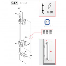 MB GTX кронштейн трубчастого радіатора