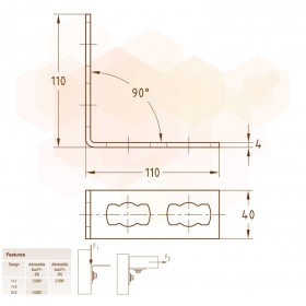 Mupro MPR кутове кріплення 2+2 90° S+