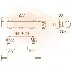 Nobili ABC AB87030CR термостатический смеситель душевой