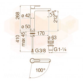 Змішувач для умивальника Nobili ABC ABE87128/2CR