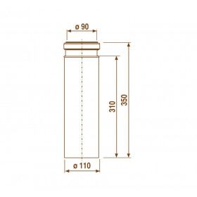 Sanit 58.913.00 патрубок 110/90