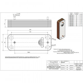 Zilmet ZB 207 17B2071200 паяні пластинчасті теплообмінники 12 пластин нержавіюча сталь AISI 316 L