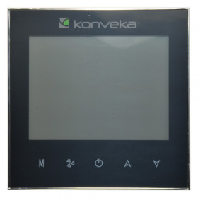 Konveka BAC-1000EMLN-FAN Black сенсорний цифровий кімнатний термостат для системи фанкойлів, 24V, чорний