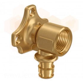 Uponor Q&E латунь водорозетка 3 крепежные отверстия