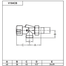 V184 Carlo Poletti кран реверсивний чорний