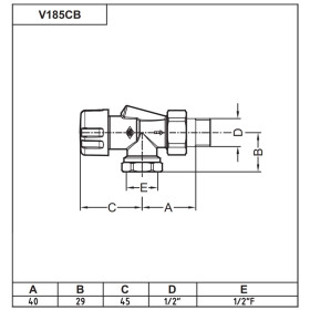 V185 Carlo Poletti кран реверсивний чорний