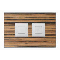 Wood Zebrano / Polished Square