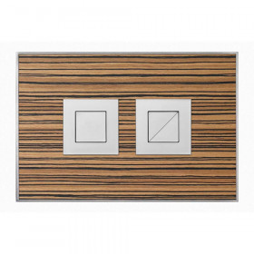 Wood Zebrano / Polished Square
