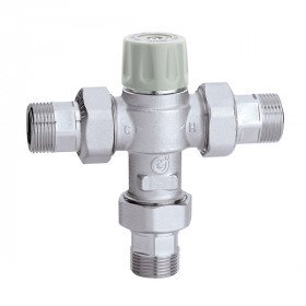 Caleffi 5217 регульовані термостатичні змішувачі з захистом від опіків, фільтром та зворотнім клапаном