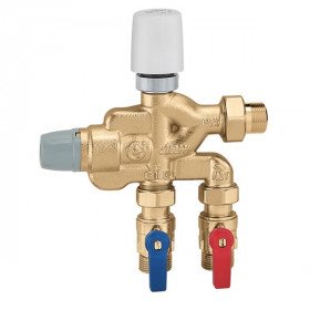 Caleffi 6005 група водопостачання для регуляції температури і теплової дезінфекції