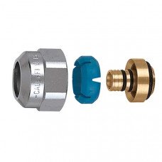 Caleffi 681524 гайка 3/4 з ніпелем хромована металопластик