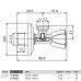 Albertoni C428685 крани вентильні для підключення сантехприладів 1/2"х1/2" трикутна ручка