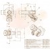 Albertoni D912285SD кран вентильний 1/2х3/8х3/4