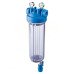 Atlas Filtri DP Big M S 20 Mono TS IN Kit фільтри холодної води BIG з прозорими колбами, манометрами та клапаном очистки для картриджів 20 дюймів з ключем та настінним кріпленням 