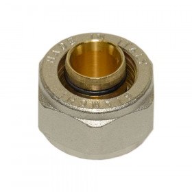 Bianchi 219EC D20х3/4″ адаптер гайки затискні нікельовані з ніпелем Ø20 х 3/4″EK для металопластикових труб