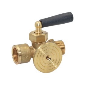 Триходовий кран Caleffi 690 для контрольного манометра