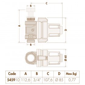 Caleffi XS 5459 магнитный фильтр
