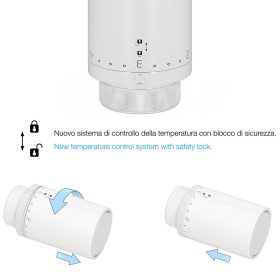 Carlo Poletti A49600EF білі термостатичні радіаторні головки М30×1,5 з рідинним датчиком та запобіжником