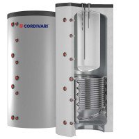 Cordivari Combi 2 WC буферні ємності 800÷2000 л з м'якою зйомною ізоляцією, 1 теплообмінником та вбудованою ємністю для гарячого водопостачання