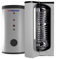 Cordivari Bolly 2 AP INOX XB комбіновані бойлери 200÷500 л з нержавіючої сталі, тверда незйомна ізоляція, 2 теплообмінники