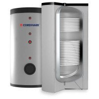 Cordivari Bolly 2 AP WB комбіновані бойлери 200÷500 л 2 збільшені теплообмінники, тверда незйомна ізоляція, покриття Polywarm, підходить для теплових насосів
