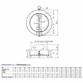 Brandoni D6.031 межфланцевый обратный клапан DN80