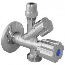 Albertoni D902385 кран вентильний 1/2x3/8x3/4